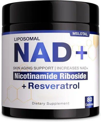 Suplemento NAD+ - NAD Ribósido de Nicotinamida Resveratrol Suplemento NAD 1000mg Orgánico Puro para Mujeres y Hombres Anti-Edad, Energía, Enfoque,