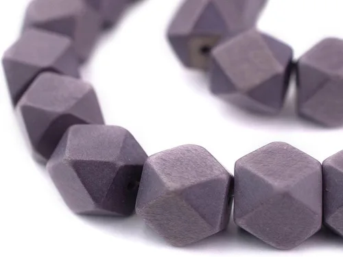 Miniatura 71 de TheBeadChest - Cuentas de madera de cubo sin esquinas azul azul: cuentas orgánicas naturales de corte de diamante de 0.787 in para la fabricación