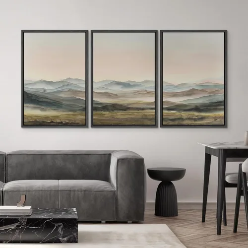 Miniatura 151 de SIGNWIN Lienzo enmarcado para pared, arte con pinceladas de flujo neutro en tonos beige abstractos, ilustraciones, arte moderno, decorativo