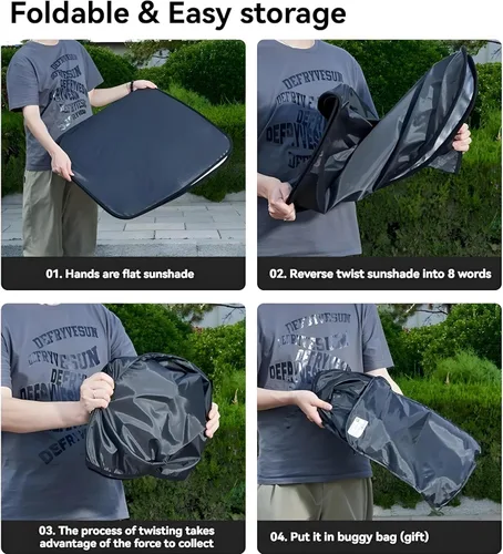 Miniatura 7 de Parasol para parabrisas Honda HR-V 2023-2025 – Cubierta plegable para parabrisas para accesorios HRV Protege el coche de los rayos solares
