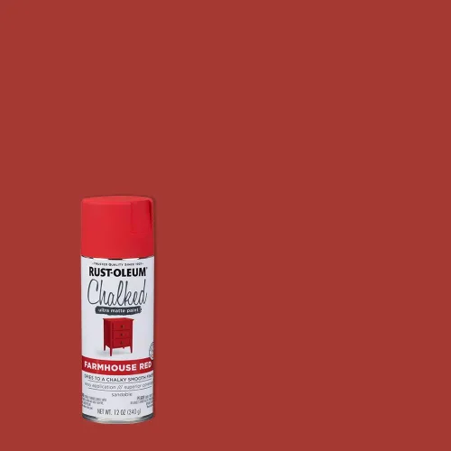 Miniatura 2 de Rust-Oleum Farmhouse Red Chalked Pintura en aerosol ultramata todo en uno Cobertura de una capa No necesita imprimación, lijado o capa superior