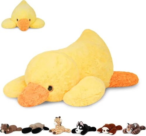 Miniatura 23 de Niuniu Daddy Animales de peluche con peso de ajolote azul de 24 pulgadas 5 libras para niños, adultos, niñas, niños, juguete de peluche gigante