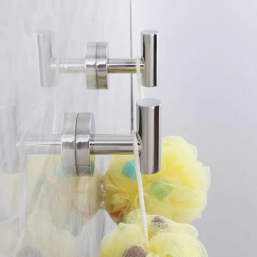 Miniatura 4 de kimzcn Ganchos de acero inoxidable pulido para toallas, ropa de baño, garaje, hotel, armario, armario, esponjas, gancho para bata, montaje en pared