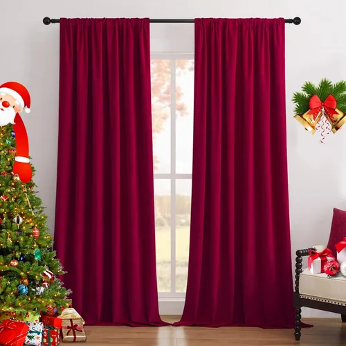 Miniatura 19 de Joydeco - Cortinas opacas 100% azul rey, 84 pulgadas, 2 paneles, cortinas de terciopelo azul rey de lujo para dormitorio y sala de estar, cortinas