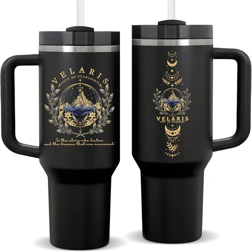 Miniatura 12 de BIRGILT Suriel Tea Co Velaris Taza 20oz - Regalos de Mercancía Acotar para Lectores Amantes de los Libros Mujeres - Taza de A Court of Thorns and