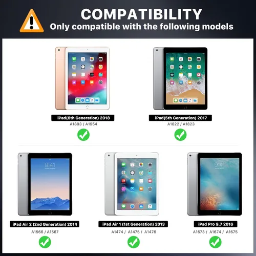 Miniatura 2 de MoKo - Funda para iPad 9.7 pulgadas (6.ª / 5.ª Generación, modelo 2018 / 2017) con soporte para Apple Pencil, cubierta inteligente delgada con logo