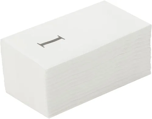 Miniatura 22 de Luxenap Toallas de invitados de tacto de lino de 15.8 X 7.9 pulgadas, 50 toallas de mano con letras - Letra dorada "S", fuente sans serif