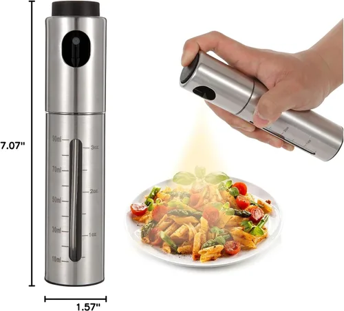 Miniatura 8 de Pulverizador de aceite para cocinar, rociador de aceite de oliva para freidora de aire, vinagre de barbacoa, hornear a la parrilla (versión 2021)