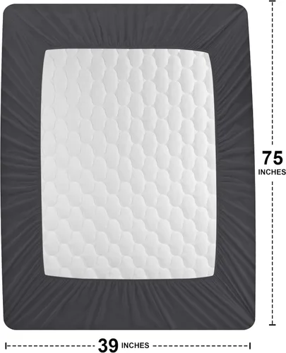 Miniatura 4 de Utopia Bedding - Protector de colchón impermeable, funda para colchón individual, funda acolchada ajustada y sin ruido con bolsillos profundos que