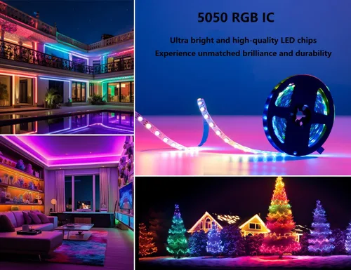 Miniatura 6 de WS2812b Kit de tira LED direccionable individualmente de 9.8 pies, 60 píxeles/m, luces LED inteligentes RGB IC tira de píxeles, controlador WS2812b