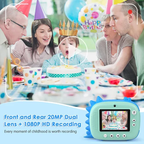 Miniatura 2 de HiMont Cámara para Niños con Impresión Instantánea, Cámara Digital Selfie para Niños con Papel de Impresión y Tarjeta de 32G, Video de 2.5K y Cámara