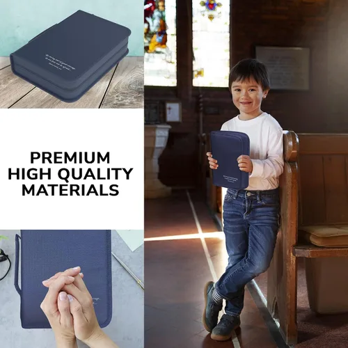 Miniatura 44 de DEHITE Funda para la Biblia para mujer, bolsas de transporte de la Biblia, tamaños medianos y grandes, ranuras para bolígrafos, tela de primera