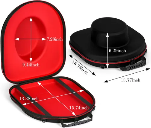 Miniatura 2 de Nisorpa Organizador portátil para sombrero de vaquero para viajes, organizador de almacenamiento de sombreros de vaquero, funda rígida