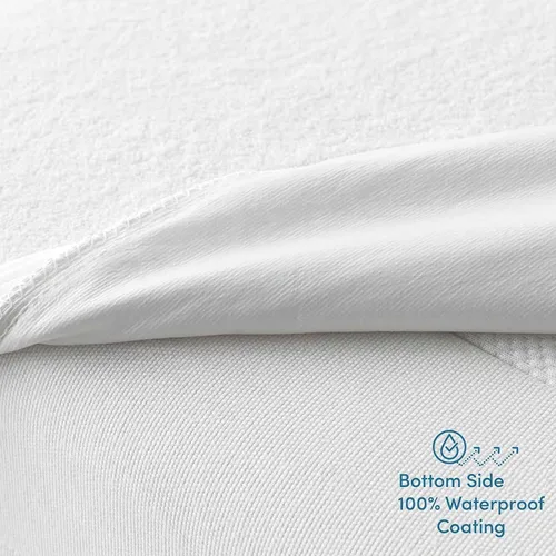 Miniatura 5 de Comfort Beddings Protector de colchón 100% algodón orgánico tamaño litera de caravana, funda de colchón de 250 GSM, impermeable, protector de cama