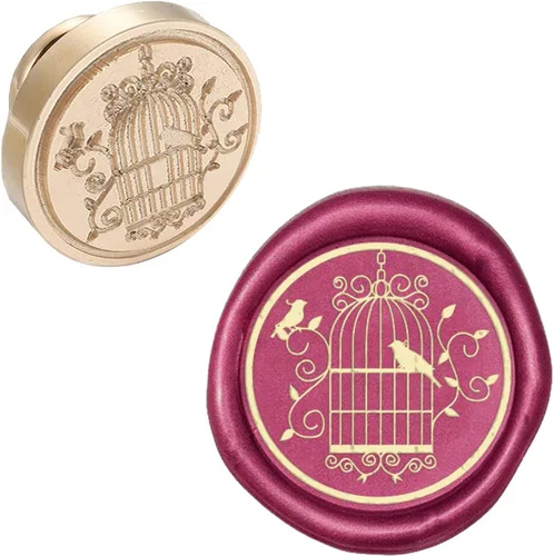 Miniatura 24 de CRASPIRE Sello de cera de rana, cabeza de sello de cera de sellado, cabeza Olny sin mango, 0.984 in, cabeza de sello de latón extraíble