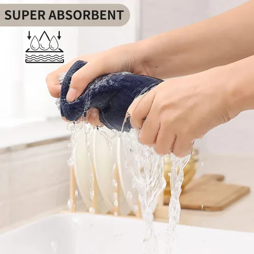 Miniatura 363 de Kitinjoy - Paños de cocina de 100 % algodón, tela de tejido gofrado, paño de limpieza ultrasuave, absorbente y de secado rápido. Beige