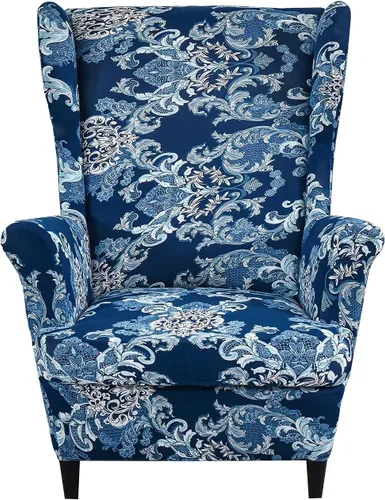 Miniatura 15 de Eco-Ancheng Funda para silla Wingback, 2 piezas, respaldo de ala, fundas de elastano para sillón con respaldo de ala, fundas para sillón con parte