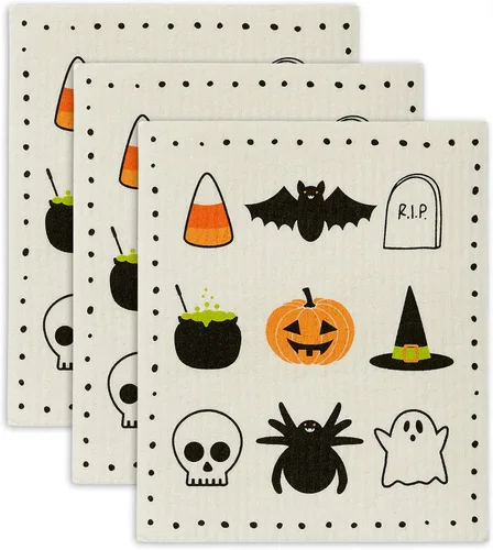 Miniatura 31 de DII Paños suecos para cocina y limpieza, reutilizables, lavables a máquina y aptos para lavavajillas, biodegradables, 7.75 x 6.75, limones, 3