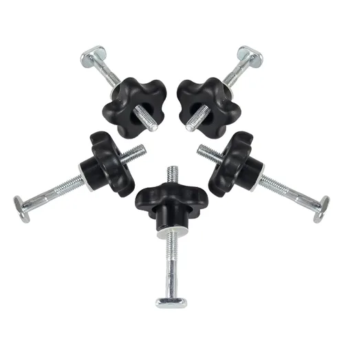 Miniatura 3 de Toolcool Pernos de pista en T M6 x 2.953 in, kit de perilla de estrella, pernos de ranura en T de 3 pulgadas con arandelas, accesorios
