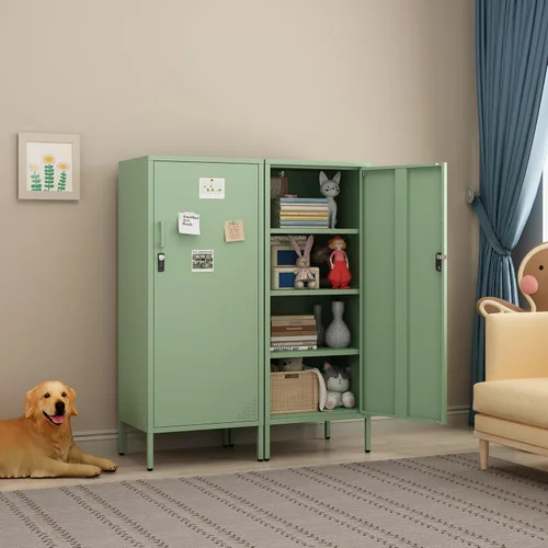 Miniatura 2 de Steehoom Gabinete de almacenamiento de metal 500 (verde, H49.21'')