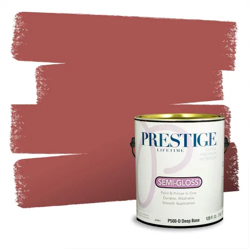 Miniatura 426 de Prestige Paints Pintura exterior e imprimación en uno, 1 galón, plano, coincidencia comparable de Valspar* Amber Rose*