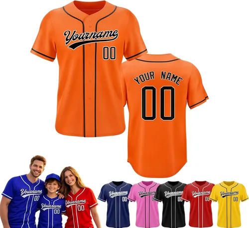 Miniatura 4 de Camiseta de béisbol personalizada, nombre del equipo, número de equipo, logotipo, camisetas impresas cosidas, uniformes deportivos, regalos