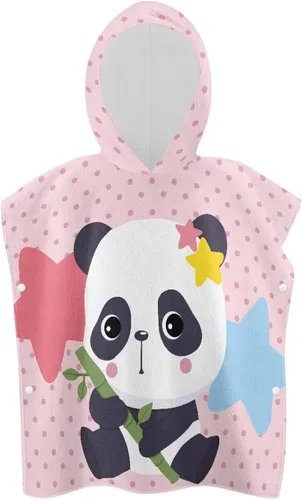 Miniatura 19 de Toalla suave con capucha para baño, piscina, playa, toalla de baño con capucha rosa de alpaca para niño y niña, decoración perfecta para baby shower