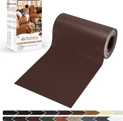 Miniatura 34 de KING MOUNTAIN Cinta de reparación de cuero, 16 x 60 pulgadas, gris, autoadhesiva, impermeable, ecológica