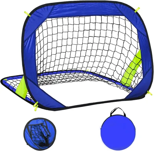 EVERRUSH Porterías de Fútbol Desplegables con Redes para Patio Trasero Playa Entrenamiento de Fútbol Mini Portátil Plegable Ligera Interior y