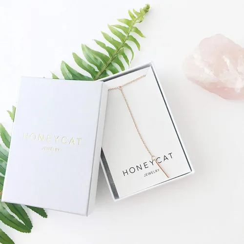 Miniatura 4 de HONEYCAT Lariat - Collar de barra en oro oro rosa o plata Joyería delicada