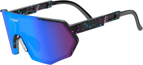 X-TIGER Gafas de sol polarizadas de béisbol para jóvenes, UV400, para niños, niñas de 8 a 12 años, para sóftbol, ciclismo, deportes Azul