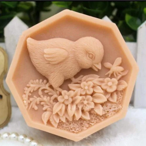 Miniatura 3 de Molde de pollo de silicona para jabón Barra de jabón molde para animales DIY Artesanía Jabón hecho a mano Vela de resina (11313)