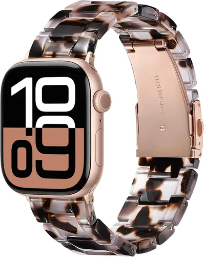 Miniatura 32 de V-MORO - Correas de resina compatibles con Apple Watch Series 11/10/9/8/7 y SE/6/5/4/3/2/1/SE3 de 1.49, 1.57, 1.61, 1.65 pulgadas, correa ligera