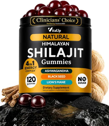 Miniatura 12 de VitaUp Gomitas Shilajit del Himalaya para hombres y mujeres – Gomitas Shilajit sin azúcar con ácido fúlvico – Energía pura, inmune y apoyo al