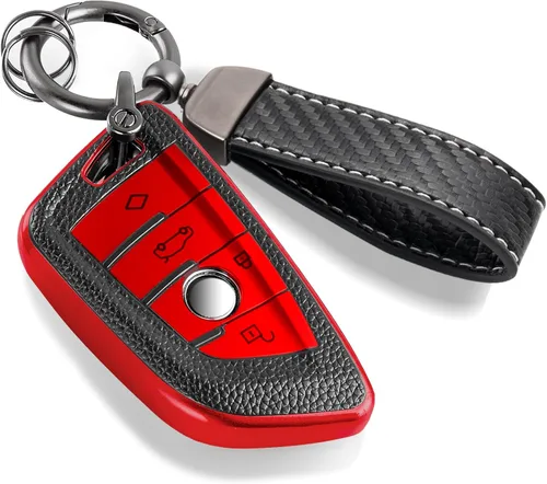 Miniatura 25 de para Cadillac - Funda para llavero con cuerda trenzada metálica, funda suave mejorada para 2020 en adelante CT4 CT5 CT6 XTS XT4 XT5 ATS, etc.
