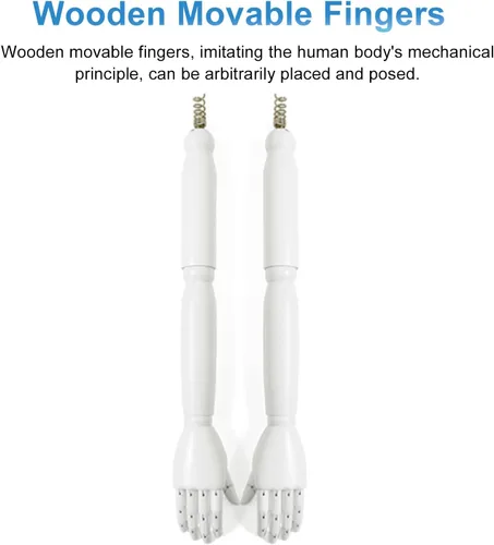 Miniatura 6 de Maniquí femenino con base de trípode de madera, maniquí de cuerpo de torse blanco para exhibición de ropa de mujer, altura ajustable