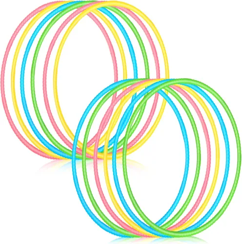 Miniatura 10 de Libima 16 piezas de aro de color de juguete para niños, aros de plástico de colores ligeros desmontables ajustables para juegos de fiesta, baile