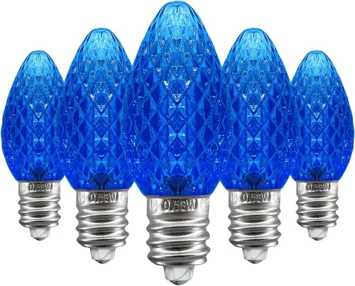 Miniatura 16 de Caja de 25 bombillas LED C7 de repuesto con certificación UL, 2 LED SMD en cada bombilla C7 regulable para tira de luces al aire libre, totalmente