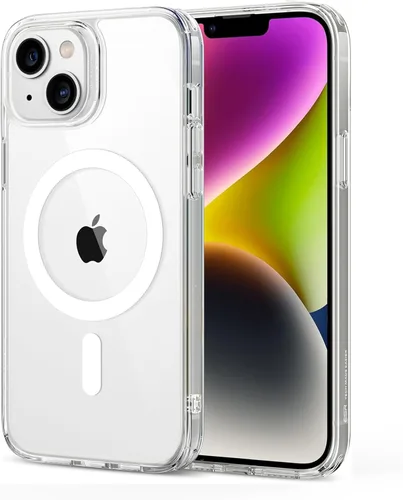 ESR para iPhone 14 Plus Funda, Funda Magnética Compatible con MagSafe, Protección Anti-impactos de Grado Militar, Funda Transparente Magnética para