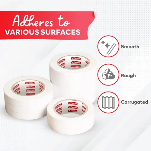 Miniatura 8 de XFasten Cinta de doble cara transparente, extraíble, 2 pulgadas por 30 yardas, ideal como cinta de envoltura de regalo, para sostener alfombras