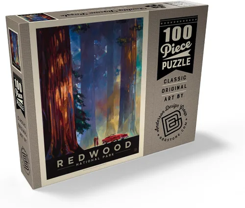 Miniatura 2 de MyPuzzle Redwood National Park: Among The Giants, póster vintage, rompecabezas prémium de 100 piezas para adultos