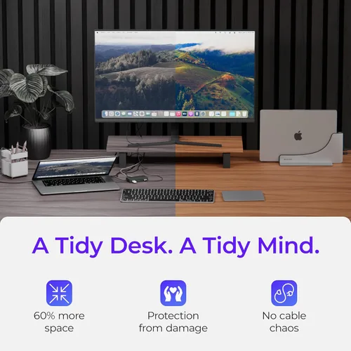 Miniatura 3 de Base para Apple MacBook Air de 13" - Estación de acoplamiento - Conecta pantallas duales con dos puertos Thunderbolt 4 USB-C - Hub de estación