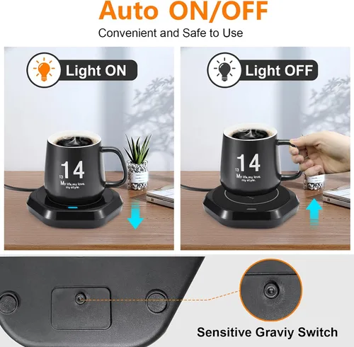 Miniatura 2 de COFFEE MUG WARMER: Placa de Calefacción Inteligente para Bebidas, Calentador de Velas, Taza de Cera, Calentador Eléctrico, Termostato, Posavasos