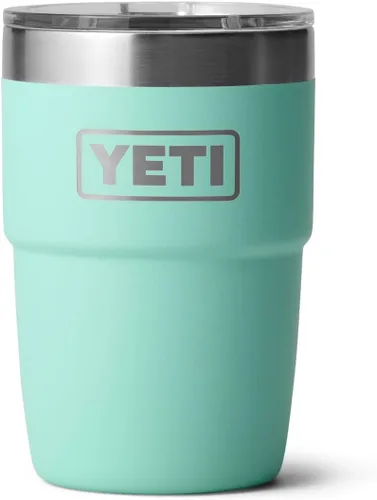 Miniatura 14 de YETI Rambler Taza de café aislada de 8 onzas con tapa, taza de café apilable de doble pared aislada al vacío, forro de cerámica DuraSip, diseño apto