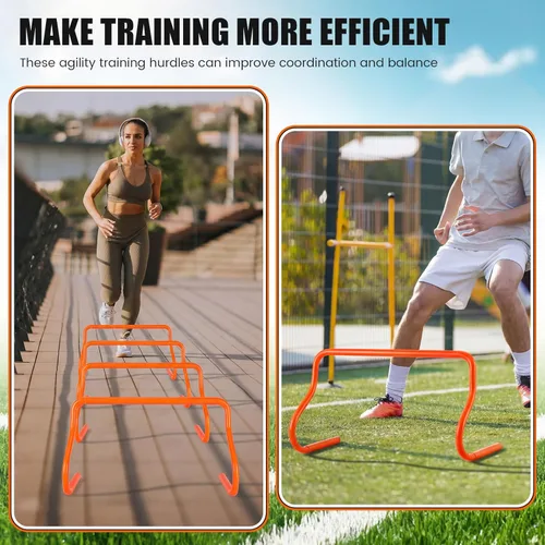 Miniatura 6 de Seenelling 16 unidades de 12 pulgadas de velocidad de entrenamiento de agilidad obstáculos de gran tamaño desmontable agilidad obstáculos juego