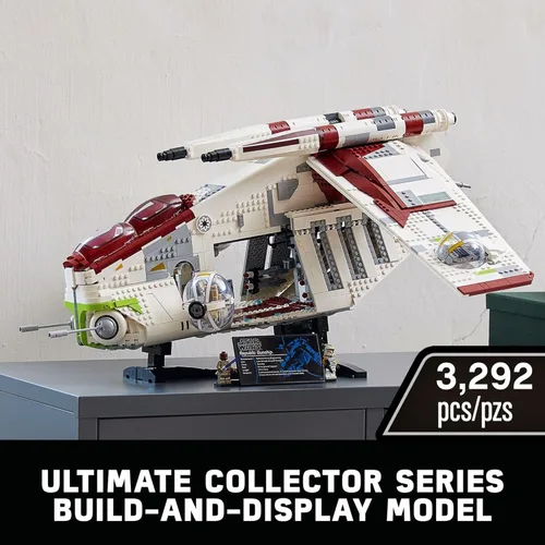Miniatura 2 de Lego Star Wars Republic Gunship 75309 UCS Kit de modelo de exhibición para adultos para construir, serie de coleccionista definitiva, idea de regalo