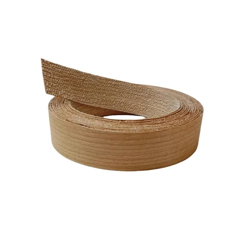 Miniatura 12 de Cinta de bandas de borde de chapa de madera de abedul real, rollo de banda de borde preglued de 1 pulgada × 13 pies con adhesivo de fusión