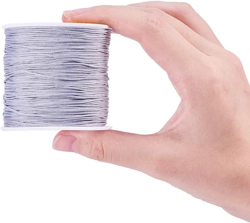 Miniatura 5 de PH PandaHall 600 yardas de 0.031 in de nailon para cuentas de hilo de cuerda de nudo chino Kumihimo hilo de macramé, cordón de cuerda para macramé