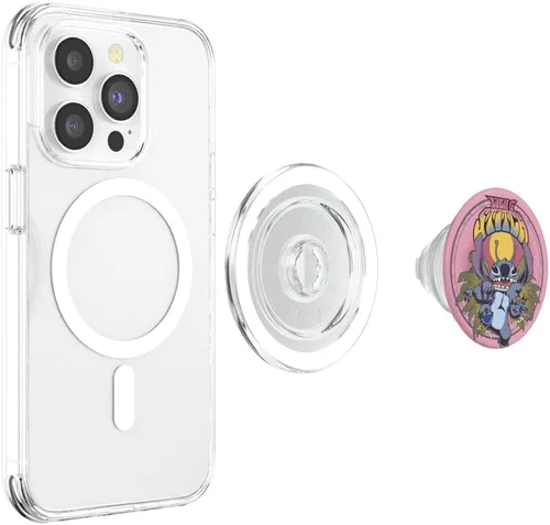 Miniatura 4 de Disney Lilo & Stitch - PopSockets MagSafe PopGrip con diseño floral de puntada monstruosa para iPhone
