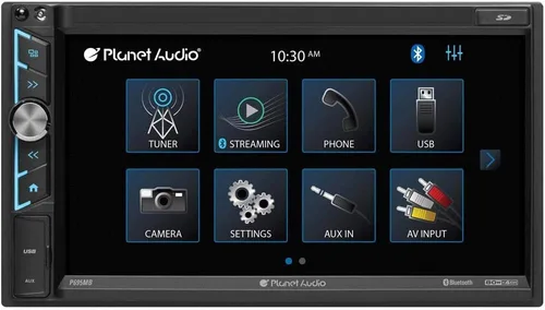 Miniatura 2 de Planet Audio Estéreo multimedia para automóvil P695MB - A-Link (espejo de pantalla), audio y llamadas Bluetooth, pantalla táctil LCD de 6.95
